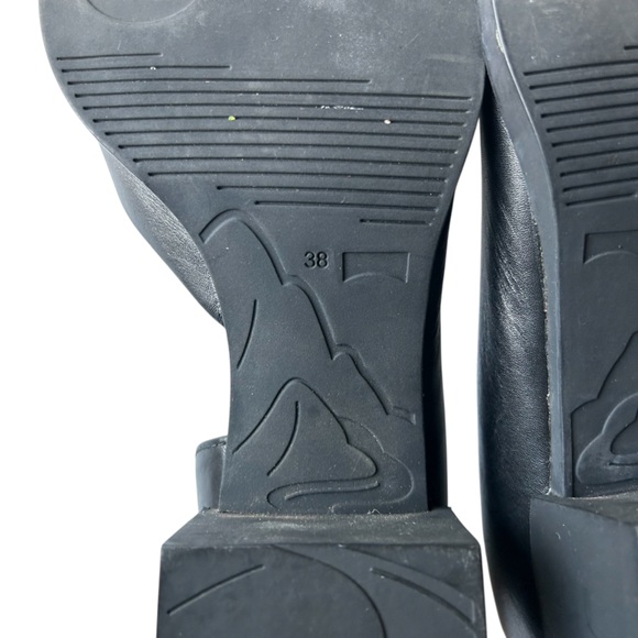 Camper Kobo Black Leather Square Heel Pump Womens 38 - Picture 7 of 7